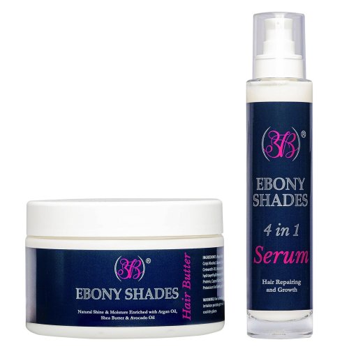 Ebony Shades Hair Butter 250ml + Ebony Shades Hair Restoring &amp; Growth Serum 100ml